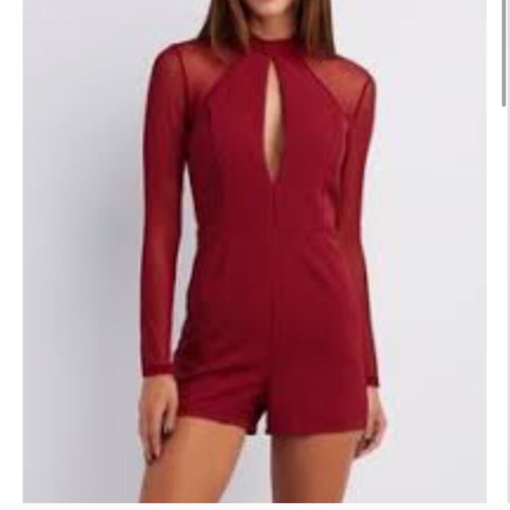~Final⭐~Charlotte Russe Sheer sleeve romper